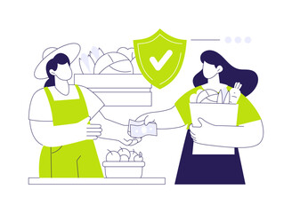 Safe food availability abstract concept vector illustration.