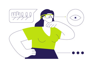 Electronic sight abstract concept vector illustration.