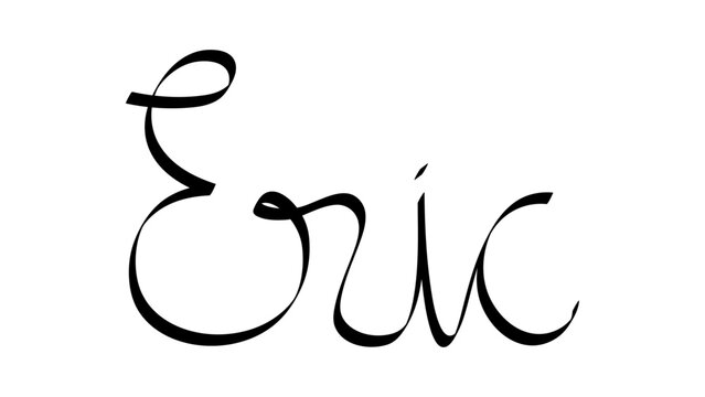 Black handwritten male name "Eric"