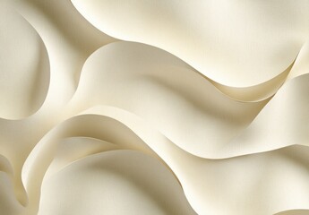 Obraz premium Cream paper waves, abstract background, studio shot, design texture