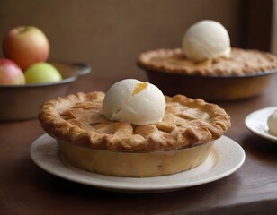 apple pie on a plate