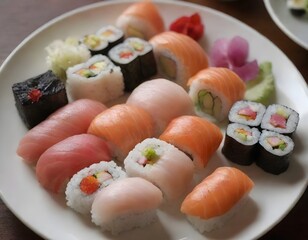 sushi on a plate