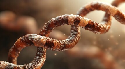 Twisted double helix structure closeup