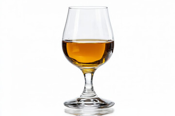 glass of wine on a white background