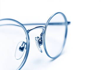 blue glasses eyewear isolated on white background