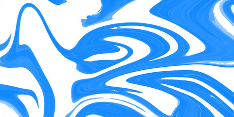 Liquify Swirl white and blue Color Art Abstract Pattern white and blue marble texture and background design .glossy liquid acrylic paint texture background design .