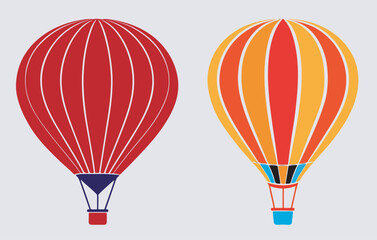 Fototapeta premium hot air balloon vector, hot air balloon vector art illustration