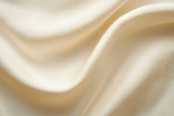 Obraz premium Creamy fabric drapes, soft folds, textured background, design element