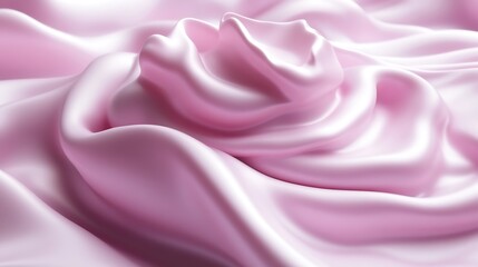 Obraz premium Draped Pink Silk Fabric Soft Gentle Texture