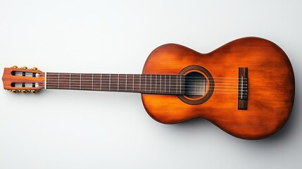 Acoustic Guitar Overhead View