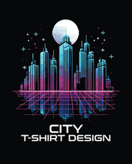 Fototapeta premium City Vector T Shirt Design