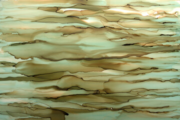 art background of ink smudges in swampy green color