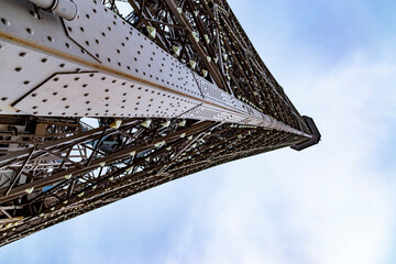 Eiffel Tower from Below – Iconic Paris Landmark in High-Resolution - vintage Eiffel Tower