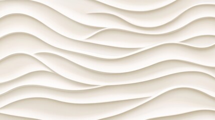 Fototapeta premium Creamy white wave texture, seamless pattern, background design
