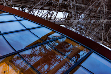 Eiffel Tower from Below – Iconic Paris Landmark in High-Resolution - vintage Eiffel Tower