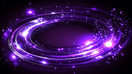 Obraz premium Abstract Purple Swirling Light Energy Orb