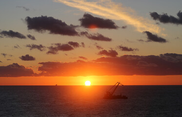 Photo of a beautiful unusual sunset