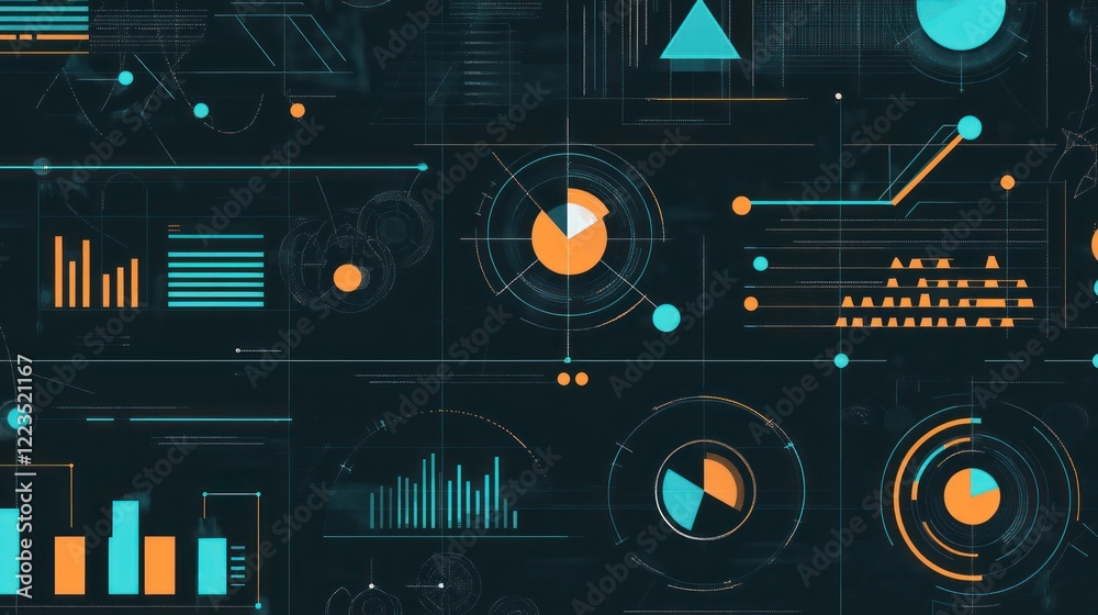 Poster Abstract Data Visualization Graphic Design Display