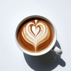 Assortment of fresh brewed coffee in glass cups isolated on white background ,milk coffees with three shades	