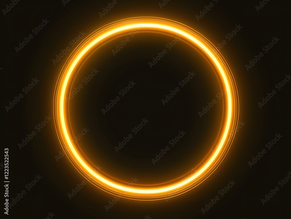 Wall mural abstract background with glowing circles