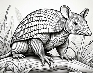 Fototapeta premium Ausmalbild Gürteltier