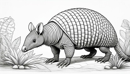 Ausmalbild G&uuml;rteltier