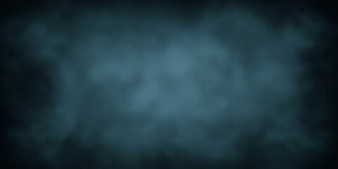 Fototapeta premium Swirling dark blue smoke generating mysterious, atmospheric texture against black backdrop, perfect for dark design compositions