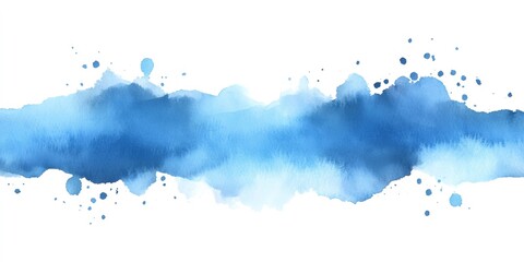 Obraz premium Hand painted blue watercolor texture forming an abstract background, perfect for adding a touch of artistic flair to any project