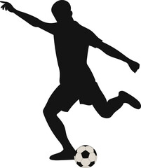 Football, Soccer player silhouette
