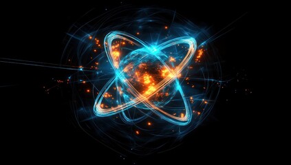 Abstract Atom Energy: Glowing Plasma Fusion Core