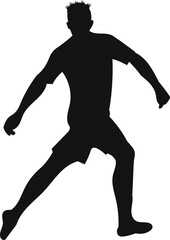 Football, Soccer player silhouette