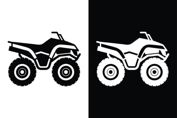 Ride Quad Bike Icon. Sleek Silhouette for Web & Design Projects
