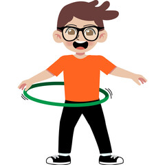 Kid playing hula hoop © Tagaris Studio