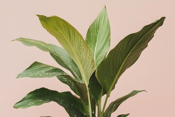 Obraz premium green leaves on white background