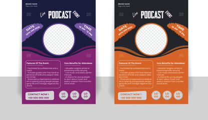 Podcast Flyer design for music brand