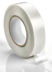 Adhesive tape texture in white scotch plastic, ideal for showcasing tape design or office supply visuals.