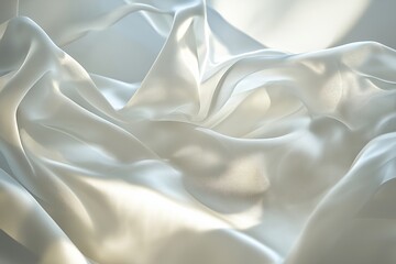 Obraz premium A shimmering silk fabric with flowing folds and deep shadows