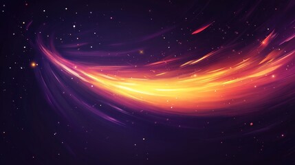 Obraz premium Cosmic Stream of Radiant Orange and Purple Hues