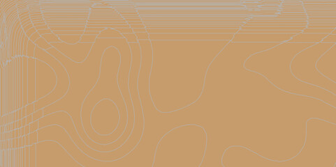 Fototapeta premium Grey wave topography curved reliefs geography contour map linear abstract color background, vector landscape geographic mountain relief topography art line map texture pattern background.