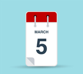 March 5 calendar icon