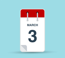 March 3 calendar icon