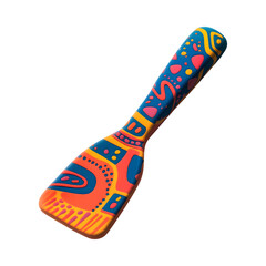 Contemporary Silicone Dough Scraper Paddle Isolated on Transparent Background