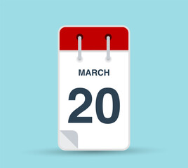 March 20 calendar icon