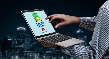 Online donation platform offer modish money sending system for people to transfer on the internet