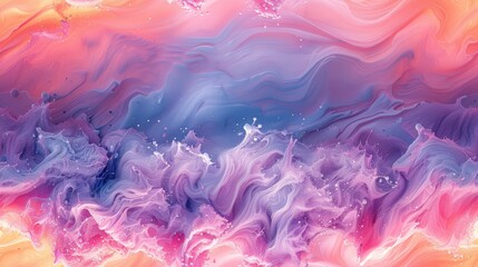 Fototapeta premium Dreamy Abstract Landscape With Soft Pastel Colors Creating an Ethereal Atmosphere