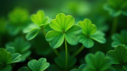 Celebrate St. Patrick's Day with this highly detailed macro study of a Shamrock Clover leaf, where every vein glows against a gently blurred background.