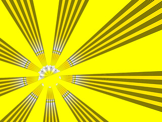 yellow rays of light, rectangular empty background, Copy space, yellow background