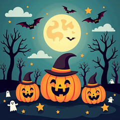 Fototapeta premium Hauntingly Happy Halloween Nights