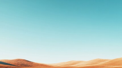 Rolling Hills Under a Pale Blue Sky