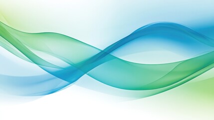 Obraz premium Abstract Green and Blue Wave Design Background